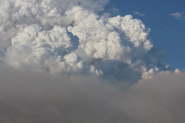 Closer View of Smoke Clouds